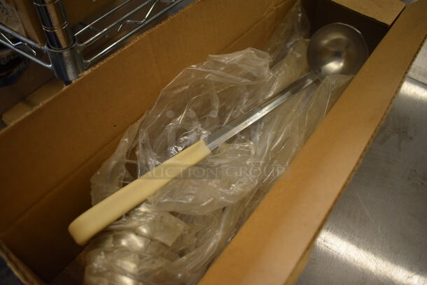 18 BRAND NEW IN BOX! Vollrath Stainless Steel Ladles. 14". 18 Times Your Bid!