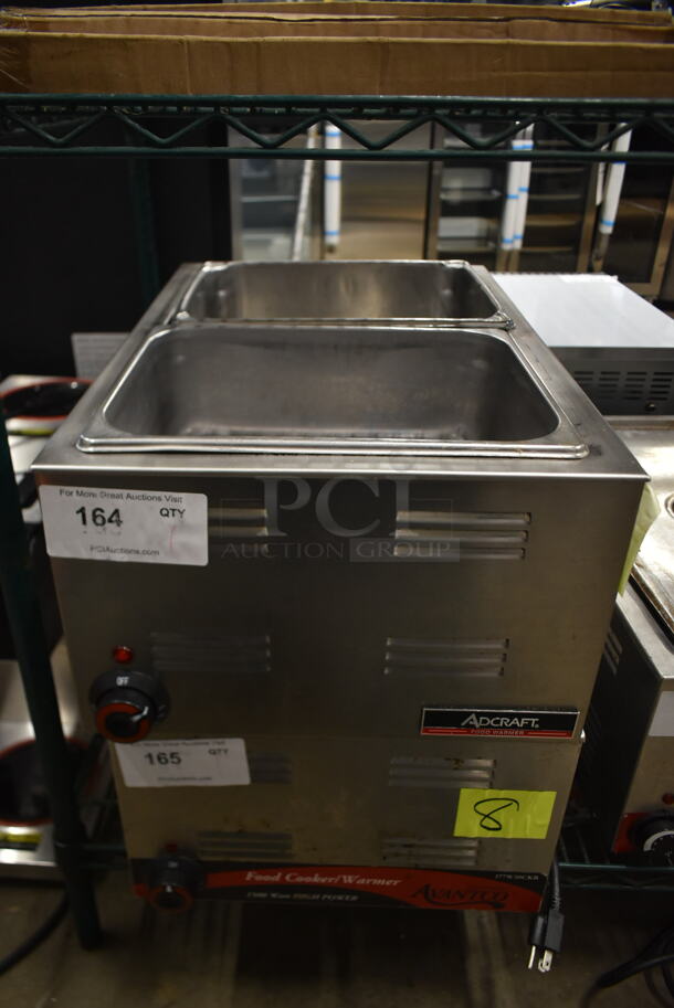 Adcraft Stainless Steel Commercial Countertop Food Warmer. 120 Volts, 1 Phase. Tested and Working!