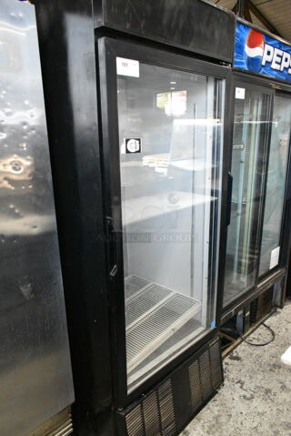 Habco Metal Commercial Single Door Reach In Cooler Merchandiser. 115 Volts, 1 Phase. Tested and Working!