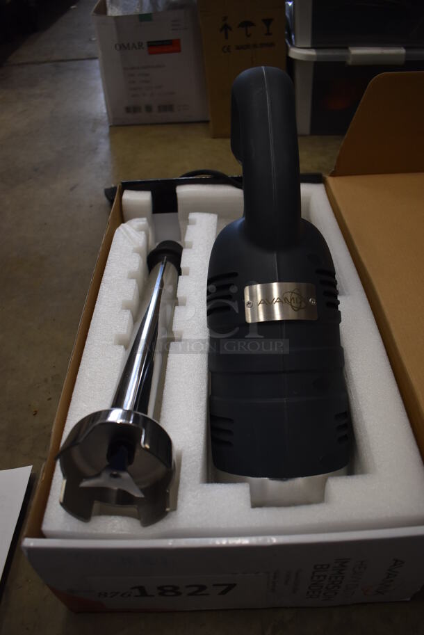 BRAND NEW SCRATCH AND DENT! AvaMix 928IBHD16 Stainless Steel Commercial 16" Shaft Immersion Blender. 120 Volts, 1 Phase. Tested and Working!