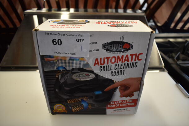 BRAND NEW IN BOX! Grillbot Black Automatic Grill Cleaning Robot.