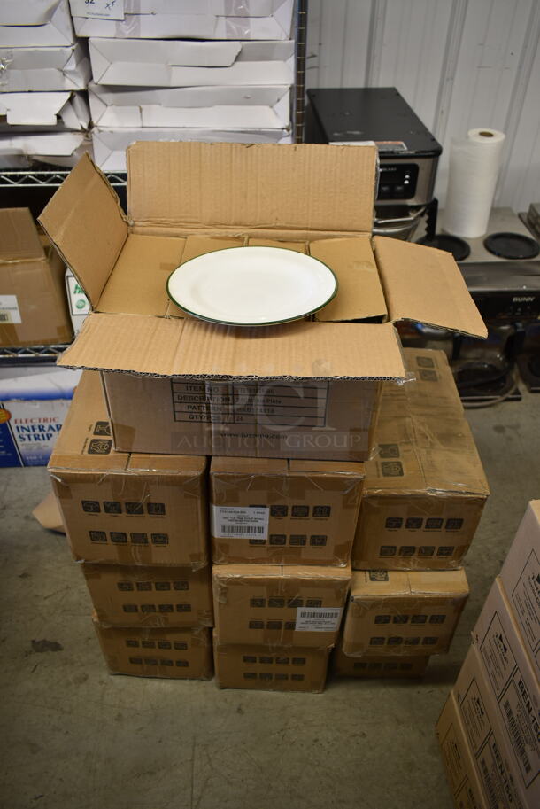 10 Boxes of 24 BRAND NEW! Luzerne 8" White Ceramic Plates. 10 Times Your Bid!