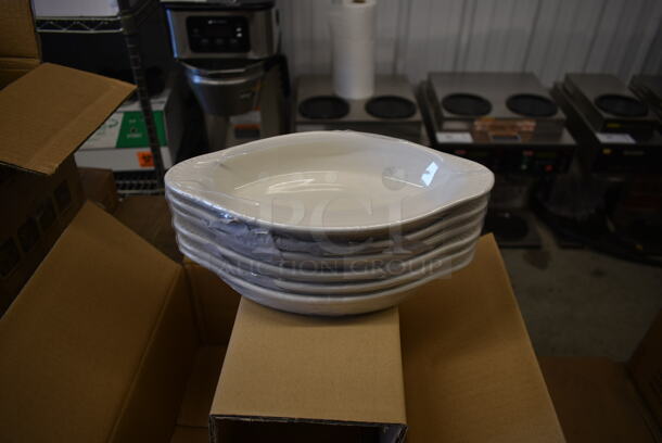 4 Boxes of 12 BRAND NEW! Tuxton BEN-150 10.5" White Ceramic Single Serving Casserole Dishes. 4 Times Your Bid!