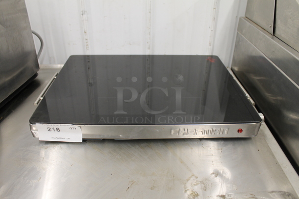 Chefman RJ22-BLACK-TC Stainless Steel Commercial Countertop Electric Powered Glasstop Warming Tray. 120 Volts, 1 Phase. Tested and Working!