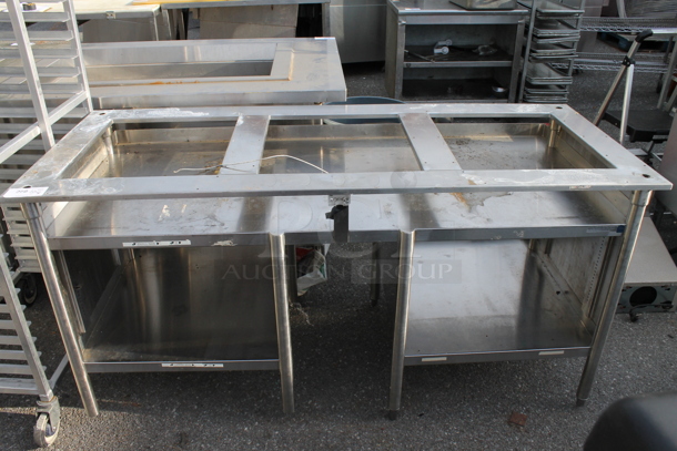 Stainless Steel Commercial Table w/ Under Shelves.