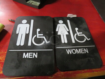 MEN/WOMEN Restroom Sign. 2XBID