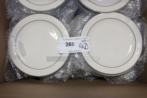 NEW! Set of 40 Sterling China Dinner Plates, 9-3/4" 