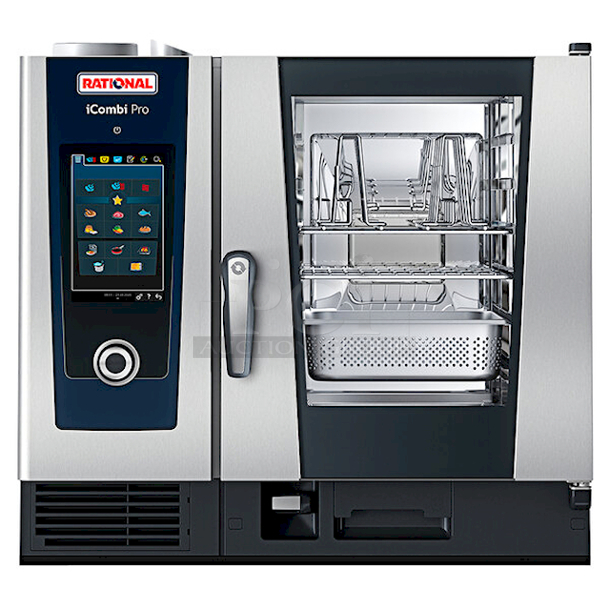 DEAL OF THE DAY! Lightly Used in AMAZING/WORKING CONDITION! Rational iCombi Pro 6 Pan Half-Size Electric Combi Oven with Stand and Ultravent Plus Ventless Hood - 208/240V, 1 Phase, 3/4" Water Connection. FEATURES: Energy Star Qualified, NSF Listed, Programmable, Self Cleaning, WiFi Enabled
*Located In Bakersfield, CA.*
*In-Person Pick-up & Shipping Available*
