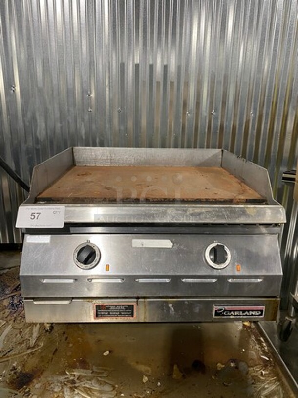 Garland Commercial Countertop Electric Powered Flat Top Griddle! With Back And Side Splashes! All Stainless Steel! WORKING WHEN REMOVED! Model: ED24G SN: 1011100101701 208V