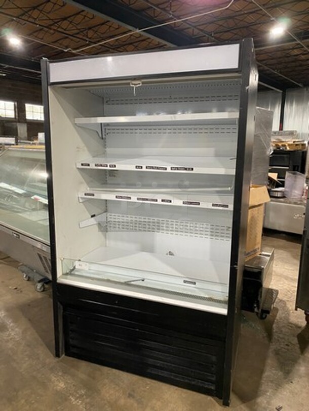 Blue Air Commercial Refrigerated Open Grab-N-Go Display Case Merchandiser! With Front Cover! Model: BOD48S SN: DZZBAOD480003 115V 60HZ 1 Phase