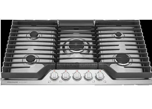 BRAND NEW SCRATCH AND DENT! Frigidaire GCCG3648AS 36" 5 Burner Gas Cooktop. Stock Picture Used For Gallery Picture.