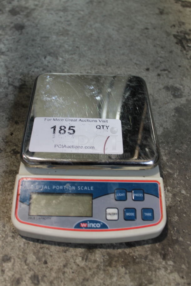 Winco Metal Countertop 20 Pound Digital Portioning Scale.