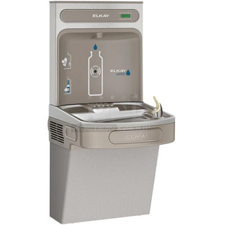 BRAND NEW SCRATCH AND DENT! Zurn Elkay EZSDWSLK ezH20 Light Gray Hands-Free Non-Filtered Bottle Filling Station with Drinking Fountain - Non-Refrigerated