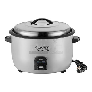 BRAND NEW SCRATCH AND DENT! Avantco 177RCB90 90 Cup (45 Cup Raw) Electric Rice Cooker / Warmer. 240 Volts. 