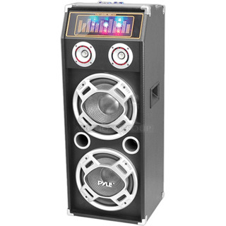 IN ORIGINAL BOX! Pyle PSUFM1035A Disco Jam 1000W 2-Way Bluetooth Speaker System with Flashing DJ Lights