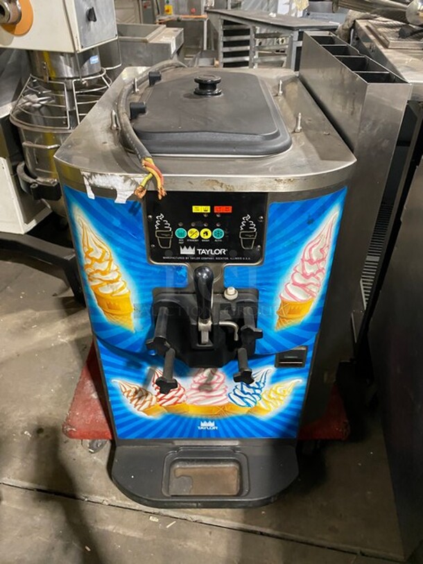 Taylor Crown Commercial Single Flavor Ice Cream Machine! All Stainless Steel! Model: C70733 SN: K8085397 208/230V 60HZ 3 Phase - Item #1118525