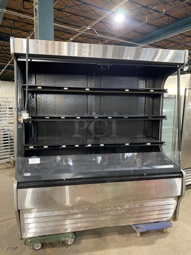 Structural Concepts Commercial Refrigerated Open Grab-N-Go Display Case! Solid Stainless Steel! Model: CO7178R SN: 728067GJ146884 115/230V 60HZ 1 Phase