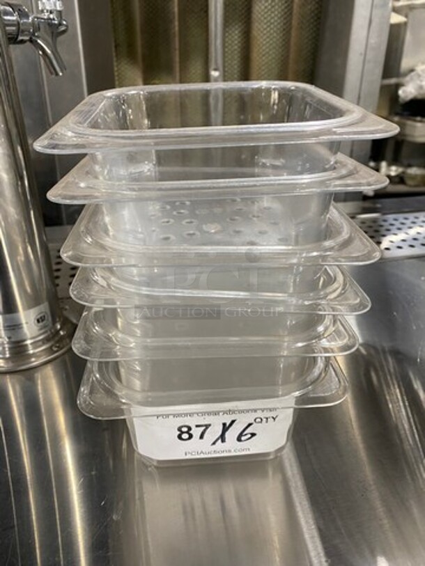 Cambro Clear Poly Perforated Food Pans! 6x Your Bid!