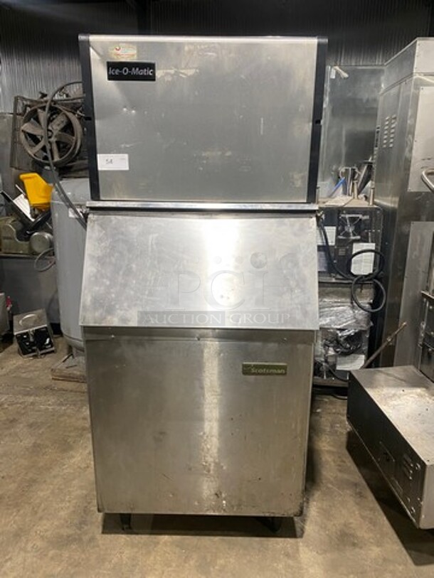 Ice-O-Matic Air Cooled Commercial Ice Maker Machine! On Ice Bin! All Stainless Steel! Model ICE0500HA6 SN:160331280011916 115V 1PH