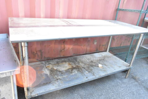 Stainless Steel Table w/ Metal Under Shelf. 