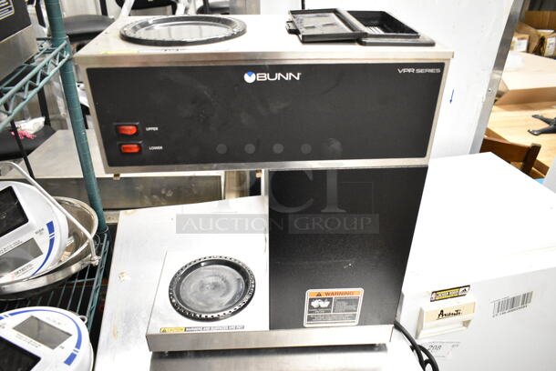 2020 Bunn VPR Stainless Steel Commercial Countertop 2 Burner Coffee Machine. 120 Volts, 1 Phase. 