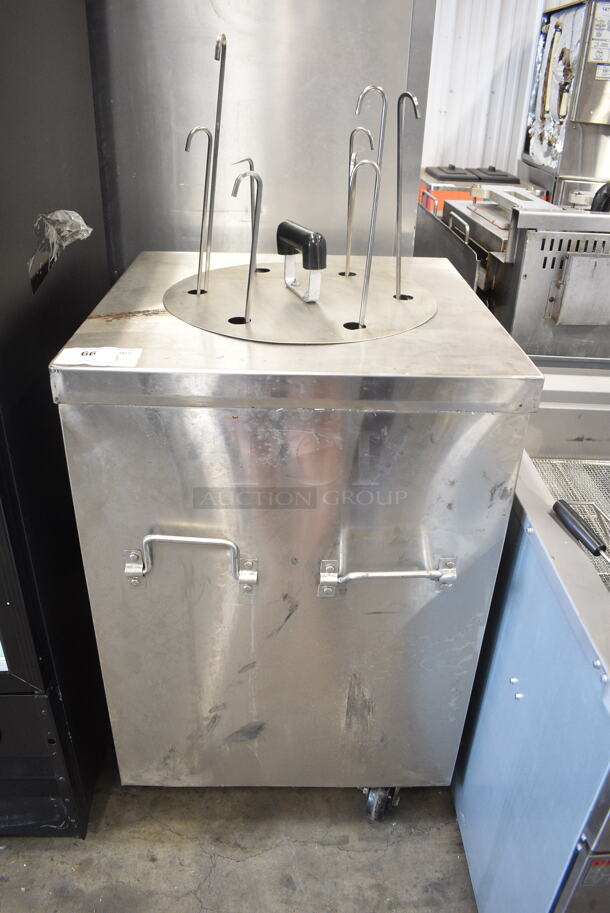 BRAND NEW SCRATCH AND DENT! Stainless Steel Commercial Floor Style Tandoor Tandoori Oven on Commercial Casters. - Item #1127627