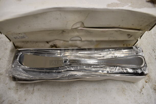 48 BRAND NEW IN BOX! Balance Stainless Steel Butter Knives. 7". 48 Times Your Bid!