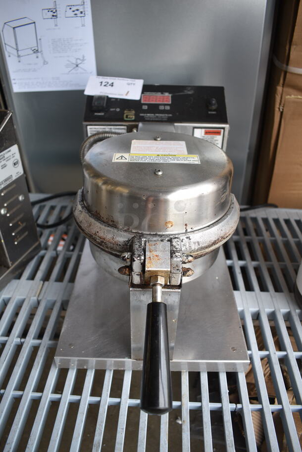 Gold Medal 5020ET Stainless Steel Commercial Countertop Waffle Cone Machine. 120 Volts, 1 Phase. Tested and Working!