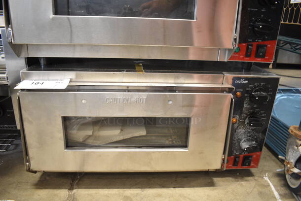 2022 Crosson CPO-160 Stainless Steel Commercial Countertop Electric Powered Pizza Oven w/ Broken Cooking Stone. 120 Volts, 1 Phase. - Item #1128257