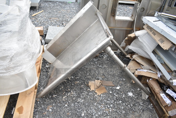 Stainless Steel Right Side Clean Side Dishwasher Table. 