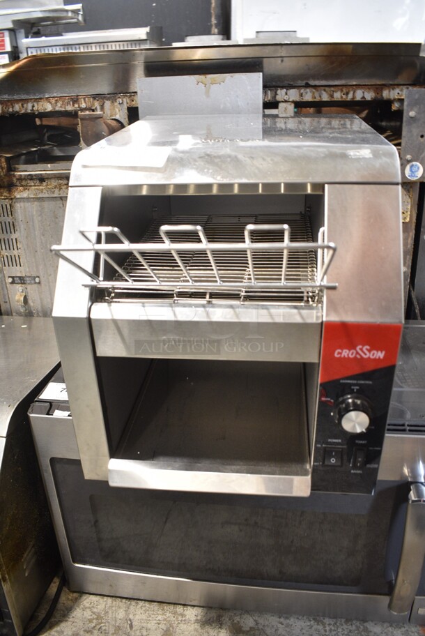 2024 Crosson CCT-500 Stainless Steel Commercial Countertop Electric Powered Conveyor Toaster Oven. 120 Volts, 1 Phase. Tested and Does Not Power On