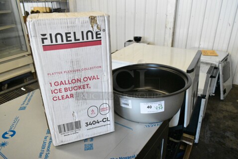 2 BRAND NEW SCRATCH AND DENT! Items Including Fineline 3404-CL Disposable 35 oz. Clear Plastic Carafe with Lid and Avantco 177RCA60POT 60 Cup (30 Cup Raw) Non-Stick Pot for RCA60 Electric Rice Cooker / Warmer. 2 Times Your Bid! 