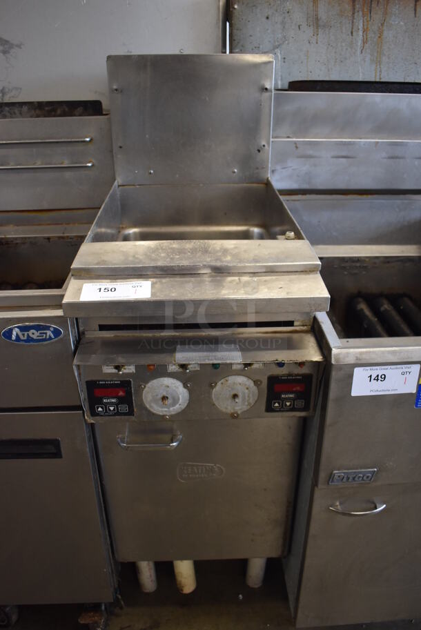 Keating Stainless Steel Commercial Floor Style Natural Gas Powered Pasta Cooker. 
