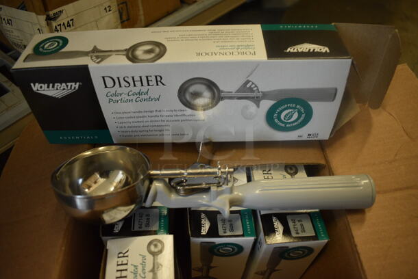 8 BRAND NEW IN BOX! Vollrath Stainless Steel Dishers. 9.5". 8 Times Your Bid!