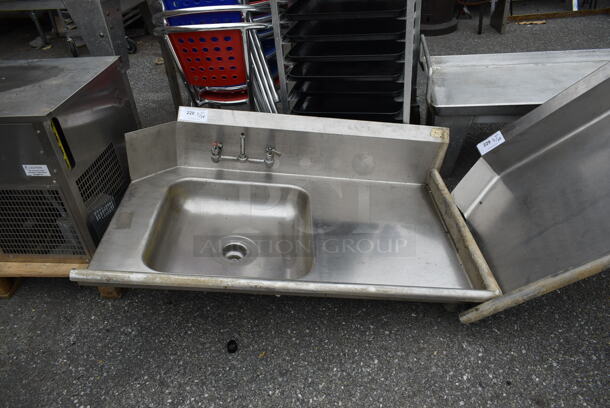Stainless Steel Commercial Right Side Dirty Side Dishwasher Table. No Legs.