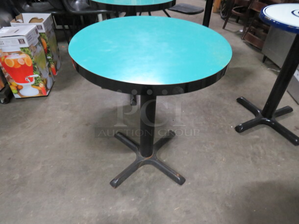 One Table On A Pedestal Base. 24X24X29