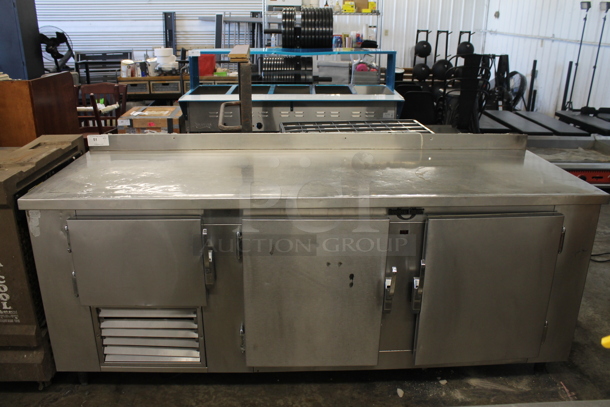 Universal Coolers SC85 Stainless Steel Commercial 3 Door Work Top Cooler. 115 Volts, 1 Phase. Tested and Working!