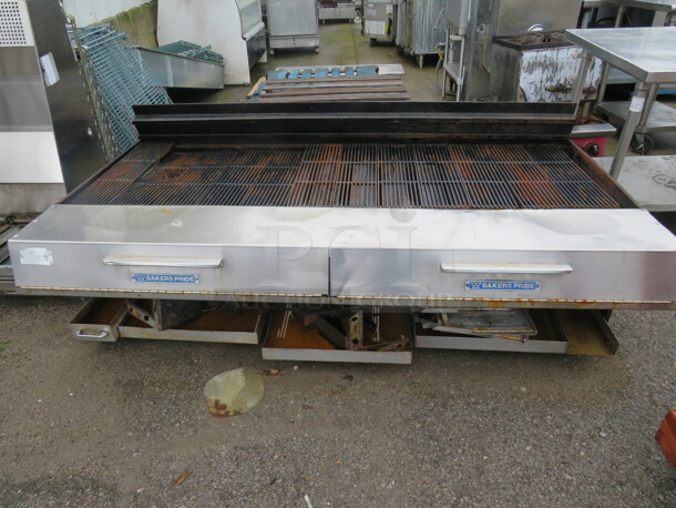 One Bakers Pride Charbroiler On Casters. 76X40X39