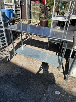 One Steelton Stainless Steel Table With Under Shelf. 60X24X34.5