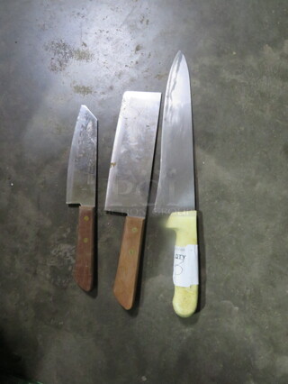 Assorted Chef Knife. 3XBID