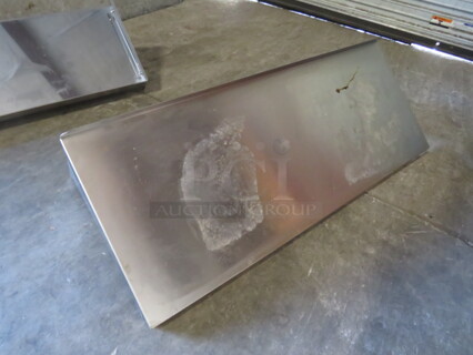 One Stainless Steel Wall Mount Shelf. 36X14X13