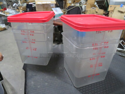 8 Quart Food Storage Container With Lid. 2XBID