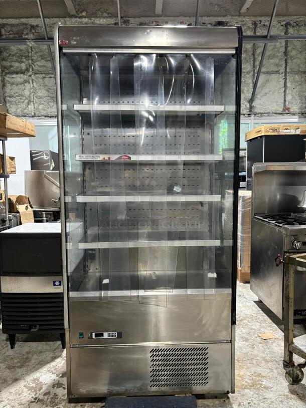 Sifa Commercial Refrigerated Open Grab-N-Go Display Case! With Pull Down Front Cover! Solid Stainless Steel! Model: GAEP6L096N0710 - Item #1127081