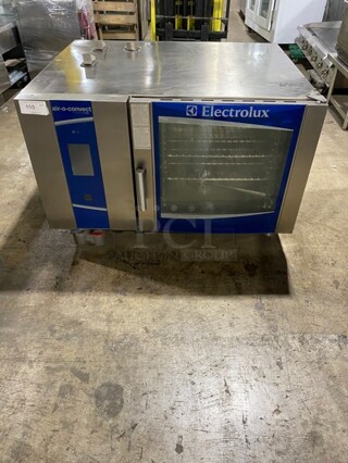 Electrolux Air-O-Convect Natural Gas Touch Line Combi Convection Oven! With View Through Door! Metal Oven Racks! All Stainless Steel! Model: AOS062GKP1 SN: 40510001!