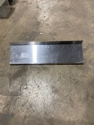 All Stainless Steel! Wall Mounted Commercial Shelf With Backsplash! 