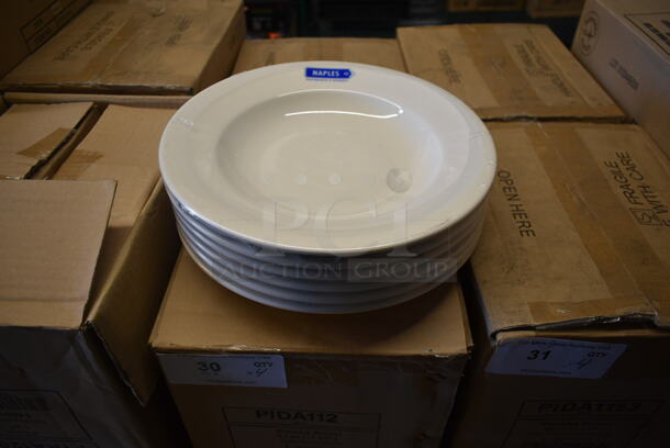 4 Boxes of 12 BRAND NEW! Tuxton PIDA112 11.5" White Ceramic Pasta Bowls. 4 Times Your Bid!