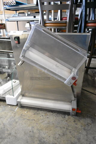 Estella DR-3V Stainless Steel Commercial Countertop Dough Sheeter. 120 Volts, 1 Phase. 