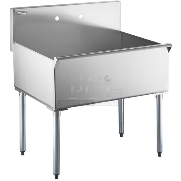 BRAND NEW SCRATCH AND DENT! Steelton 522US13624 36" 16-Gauge Stainless Steel One Compartment Commercial Utility Sink - 36" x 24" x 14" Bowl