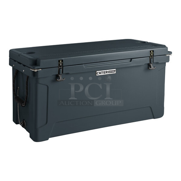 BRAND NEW SCRATCH AND DENT! CaterGator CG100CHR Charcoal 110 Qt. Rotomolded Extreme Outdoor Cooler / Ice Chest