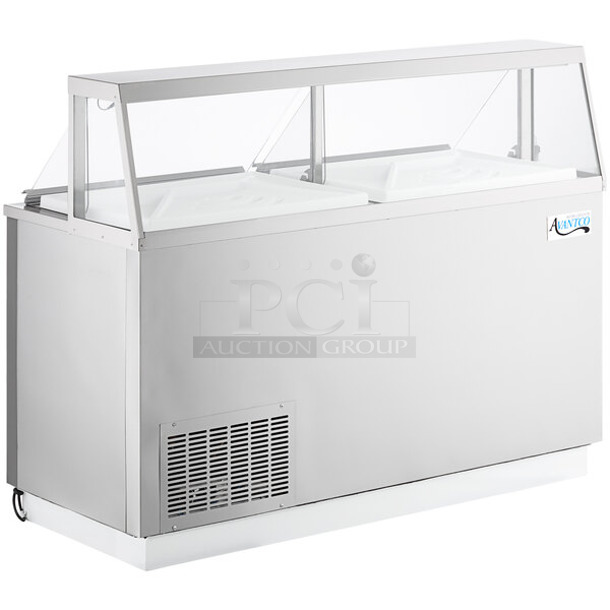 BRAND NEW SCRATCH AND DENT! 2023 Avantco 178CPSS68HC Stainless Steel Commercial Ice Cream Dipping Cabinet. 115 Volts, 1 Phase. Tested and Working! - Item #1117458